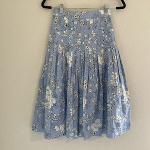 ANTONIO MELANI Floral Skirt in Blue